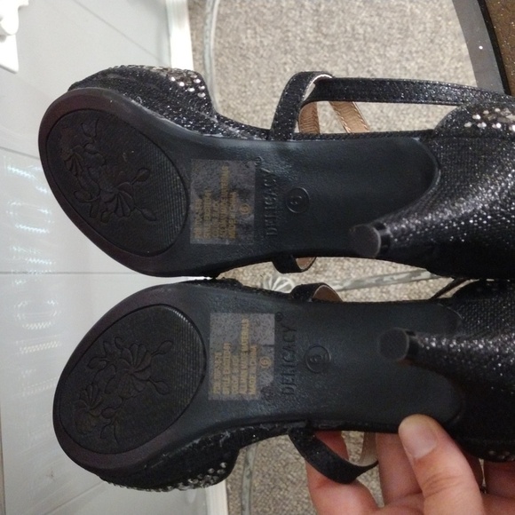 Delicacy Black and Silver Heels - Picture 7 of 11